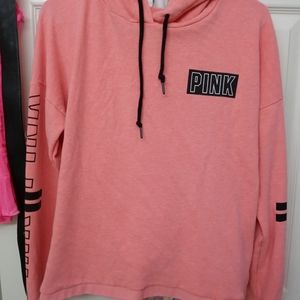 Criss cross back Pink hoodie